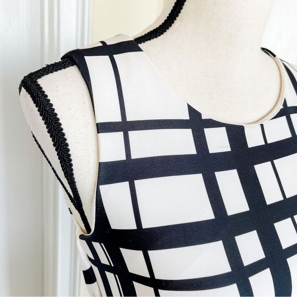 Jessica Simpson 2 Black White Unique Plaid Design Colorful Floral Bottom w/ Belt - Picture 4 of 16